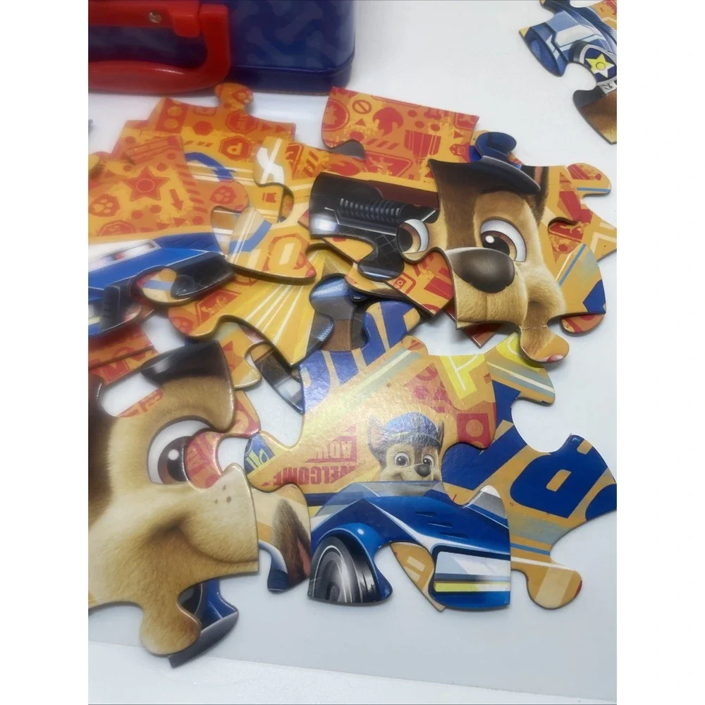 Nickelodeon Paw Patrol The Movie 'Brave Pup' Embossed Tin Lunch Box With Puzzle-
